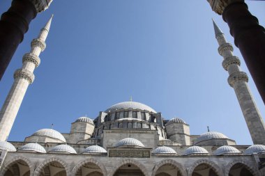 Süleyman Camii 'nin günlük görünümü, İstanbul ve Türkiye.