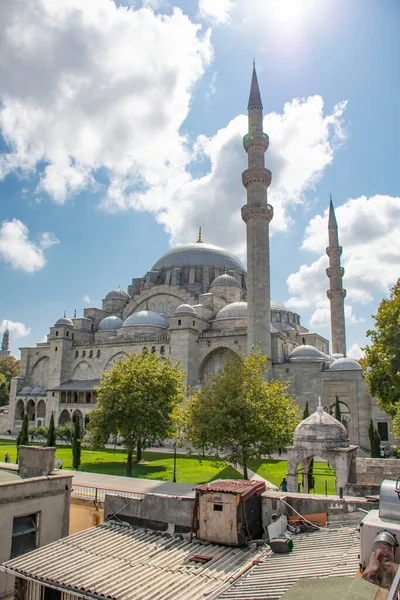 Utsikt Över Suleymaniye Moskén Dagtid Istanbul Turkiet — Stockfoto