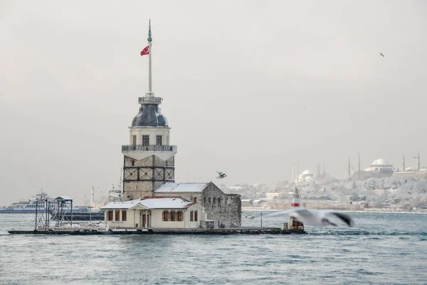 Herrlicher Blick Auf Den Maiden Tower Alias Kiz Kulesi Einem — Stockfoto