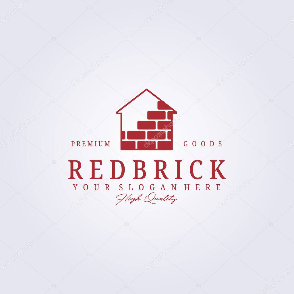 Bricklayer home bricks company logo vector illustration design