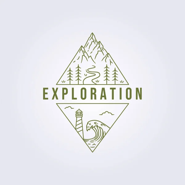 Nature Exploration Travel Adventure Logo Vector Illustration Design — Stockvektor