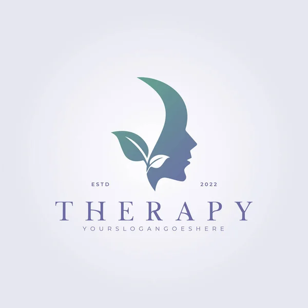 Mental Health Therapy Mind Help Logo Vector Illustration Design — Archivo Imágenes Vectoriales