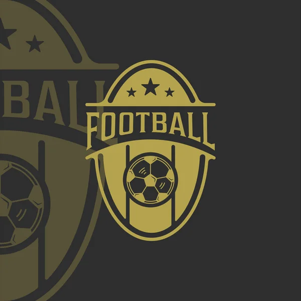 Fútbol Fútbol Logotipo Vintage Vector Ilustración Plantilla Icono Diseño Gráfico — Vector de stock