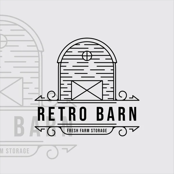 Retro Barn Farm Logo Vintage Vector Illustration Template Icon Graphic — Vettoriale Stock