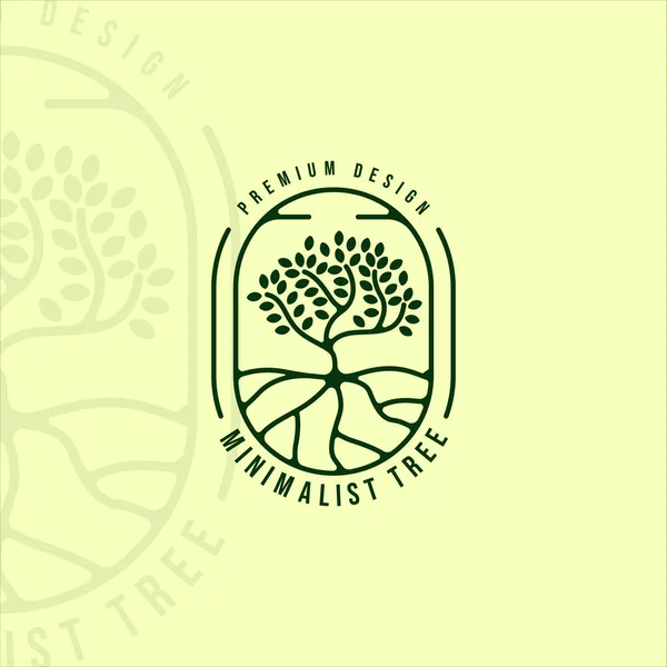 Minimalist zeytin ağacı logosu çizgisi sanat vektörü illüstrasyon ikon grafik tasarımı. Çevre doğa yeşil işareti veya rozeti ve tipografisi olan şirket için sembol