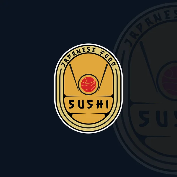 Sushi Baguette Logo Vectoriel Illustration Modèle Icône Conception Graphique Enseigne — Image vectorielle