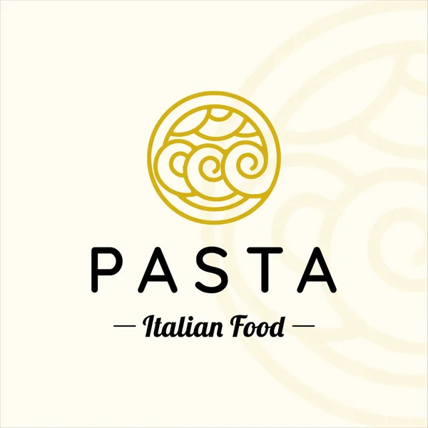 Modèle Créatif Spaghetti Pâtes Logo Vecteur Illustration Simple Modèle Icône — Image vectorielle