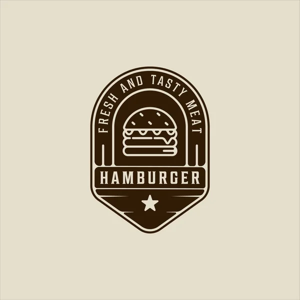 Hamburger Hamburger Logosu Vektör Illüstrasyon Şablonu Ikon Grafik Tasarımı Fast — Stok Vektör
