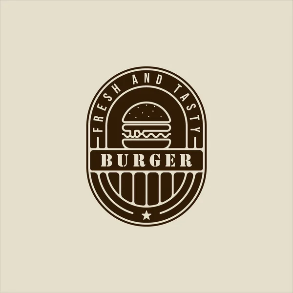 Hamburger Hamburger Logosu Vektör Illüstrasyon Şablonu Ikon Grafik Tasarımı Fast — Stok Vektör