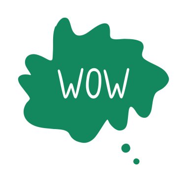 Konuşma balonu şeklinde. Basit bir çizgi film sohbet kutusu afişi, mesaj tırnak işareti, rozet şablonu. Vektör illüstrasyonu