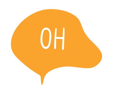 Konuşma balonu şeklinde. Basit bir çizgi film sohbet kutusu afişi, rozet şablonu, mesaj tırnak işareti. Vektör illüstrasyonu