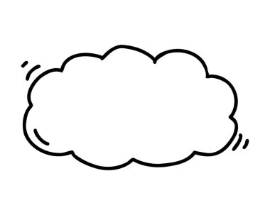 Karalama notu. Günlük not defteri ve kağıt sayfa bulut şekli, el yazısı çıkartması, boş gönderi notu. Vektör illüstrasyonu