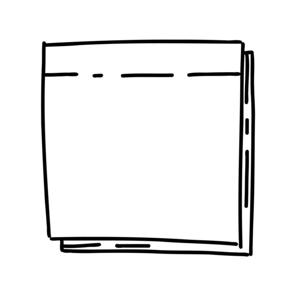 Doodle jegyzet. Napló és papírlapok, kézzel rajzolt matrica, emlékeztető a kép üres postához. Vektorillusztráció — Stock Vector