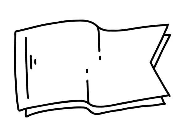 Doodle note. Zápisník a papírový list, ručně kreslená cedulka, poznámky pro nevyplněnou poštu. Vektorová ilustrace — Stockový vektor