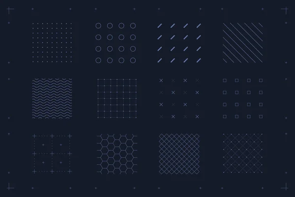 Texture HUD. Set di forme geometriche per il business design. Modello futuristico per l'interfaccia utente web. Illustrazione vettoriale — Vettoriale Stock