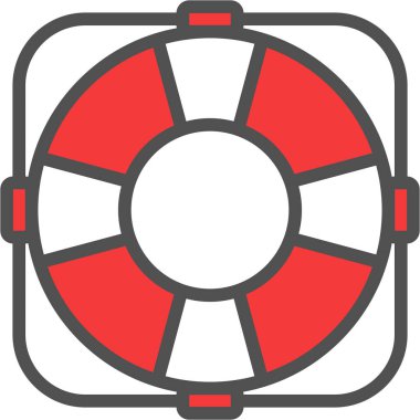 Renkli filtreli Lifebuoy doğrusal simgesi. Vektör illüstrasyonu.