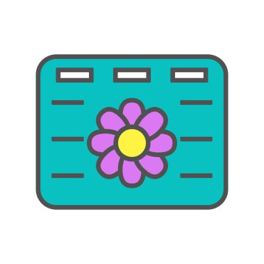 Renkli dosya ile doğrusal simge doğrult. Vektör illüstrasyonuName.