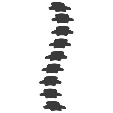 Rachiokampsis sembol beyaz arkaplanda izole edildi. Vektör illüstrasyonu.