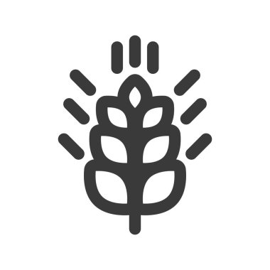 Mısır gevreği çizgisi simgesi beyaz arkaplanda izole edildi. Vektör illüstrasyonu.