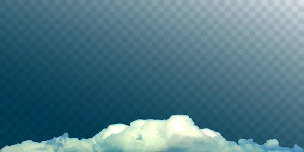 Transparent Realistic Cloud Vector Illustration — ストックベクタ