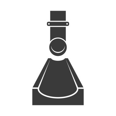 Boşaltma sistemi simgesi beyaz arkaplanda izole edildi. Vektör illüstrasyonu.