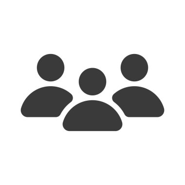 Team people glyph icon isolated on white background.Vector illustration.