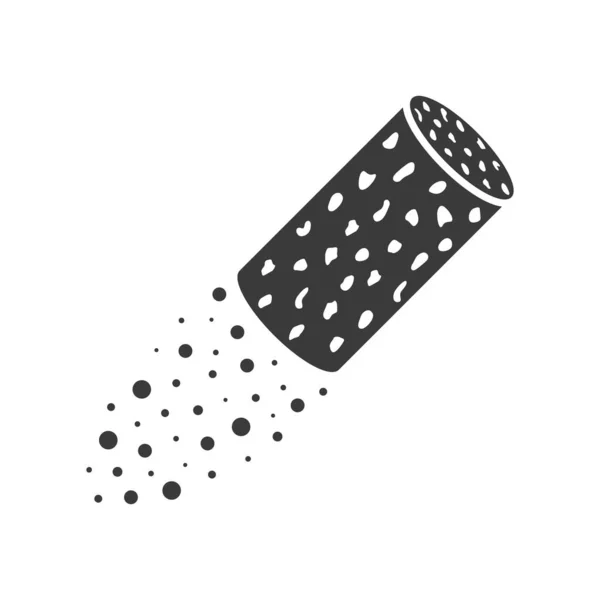 Wine Cork Glyph Icon Isolated White Background Vector Illustration — Stockový vektor