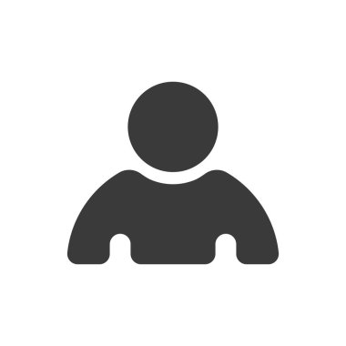 User glyph icon isolated on white background.Vector illustration.