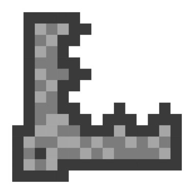 Trap with spikes for hunting animals icon in pixel art style isolated on white background.Vector illustration.