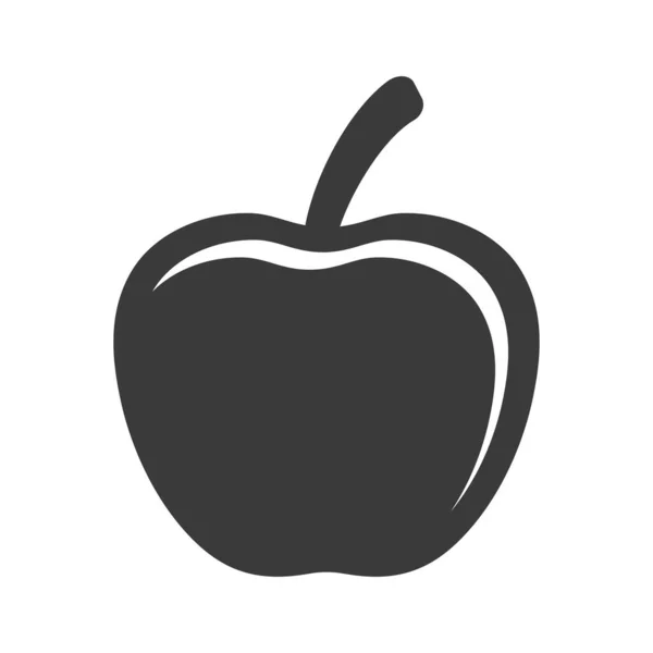 Icono Del Glifo Apple Aislado Sobre Fondo Blanco Ilustración Vectorial — Vector de stock