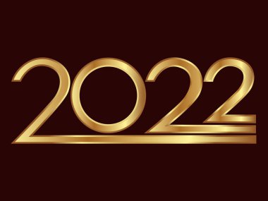 2022 sayısının biçimlendirilmiş bir resmine sahip vektör çizimi kartlar, pankartlar, yeni yıl tatili tarzında posterler