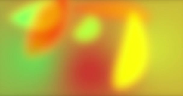 スタジオ ディスコ バーの背景のデザインのための赤黄色の秋の色で滑らかな色の抽象的なフォームを変更するイメージのビデオスクリーンセーバー — ストック動画