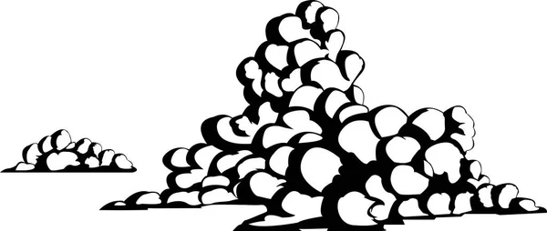 Clouds Black White Vector Image — Stock Vector