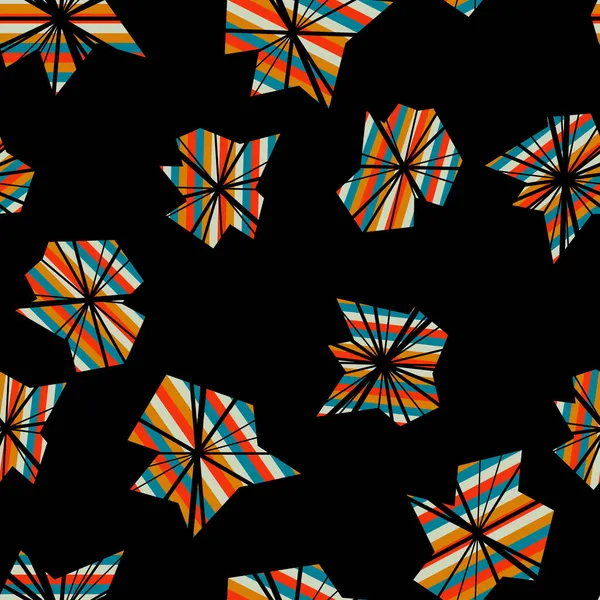 Nahtlose Abstrakte Muster Mit Dem Bild Mehrfarbiger Formen Form Von — Stockvektor