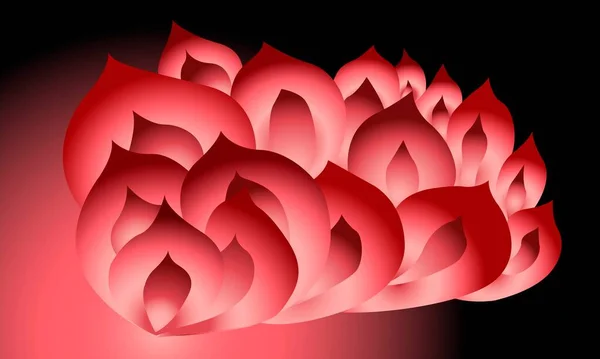 ポストカード インテリア バナーのデザインのための赤黒トーンの抽象的な装飾パターン — ストックベクタ