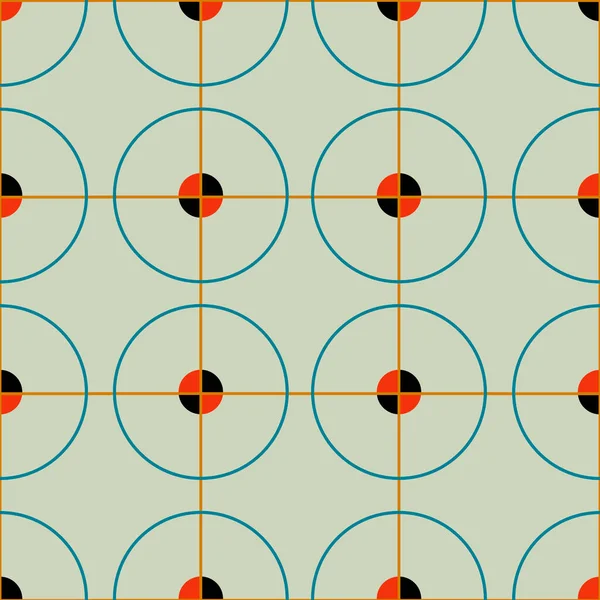 Nahtlose Farbige Geometrische Kreismuster Der Mitte Von Scharfschützen Zielscheiben Für — Stockvektor