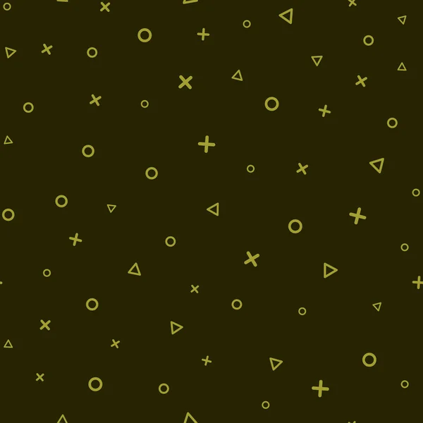 Seamless Abstract Pattern Shades Green Small Geometric Shapes Prints Fabrics — Vetor de Stock