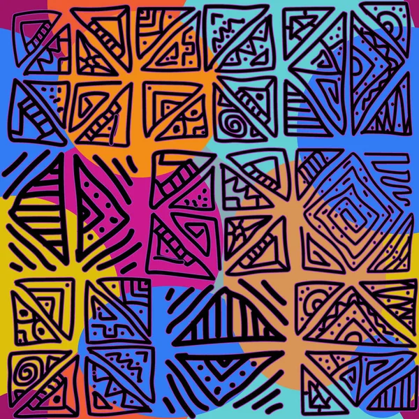 Seamless Abstract Structure Form Doodle Pattern Color Tones Printing Fabrics — Stockvektor