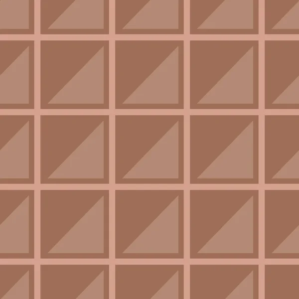 包装和室内装饰用浅褐色调正方形几何装饰的无缝图案 — 图库矢量图片