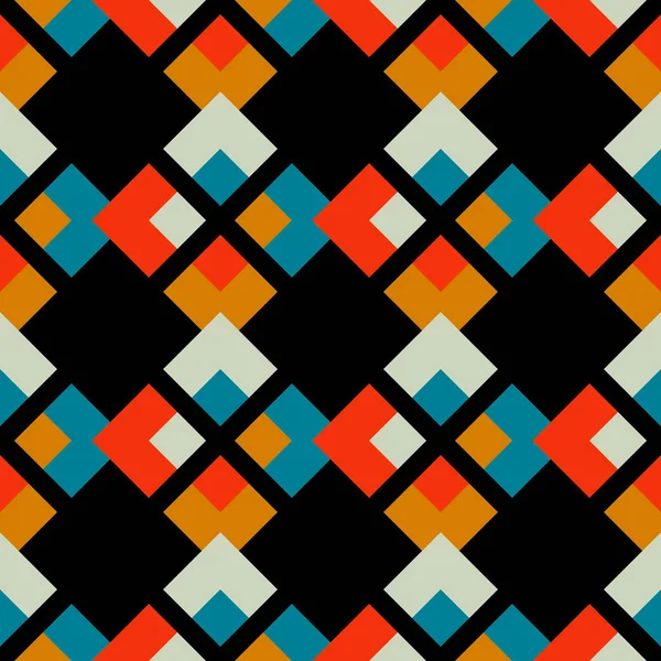 Seamless Colored Geometric Ornament Prints Fabrics Postcards Clothes Packaging Interior — Stockvektor