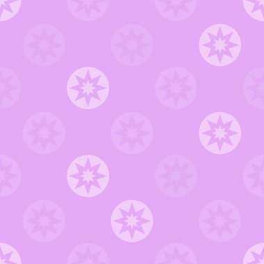 Pembe yıldız süsü şeklinde kusursuz desen, kumaşlar, ambalajlar, kartpostallar ve şenlikli bir şekilde iç dekorasyon için pastel renkler.