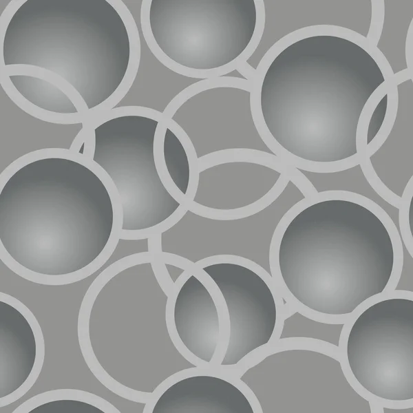 Seamless Geometric Pattern Shades Gray Circles Decorating Walls Interiors Covers — Stock Vector