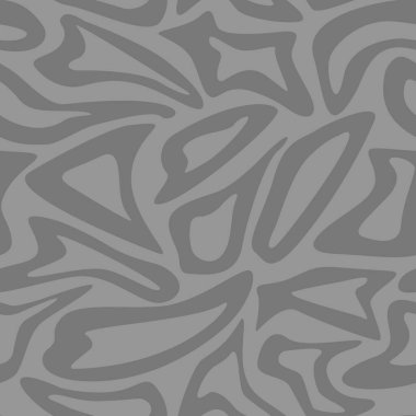 Kumaşlar, ambalajlar, giysiler, örtüler ve arka planlardaki parmak izleri için basit soyut şekillerden gri tonlarda kusursuz desenler.