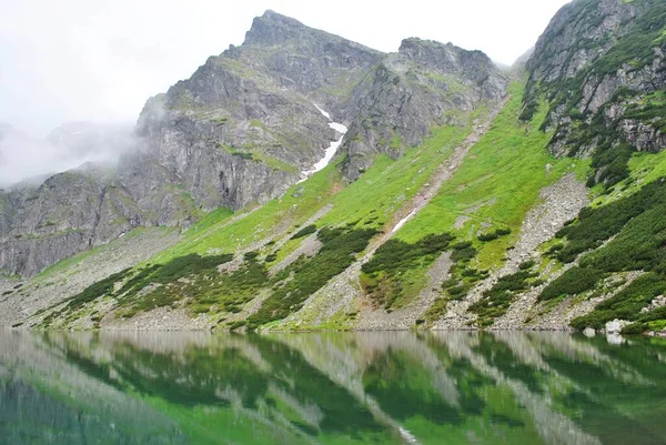 Beautiful Lake National Park Tatry Mountains Spring Summer — Zdjęcie stockowe
