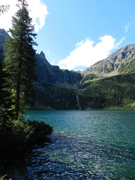 Beautiful Lake National Park Tatry Mountains Spring Summer — стокове фото