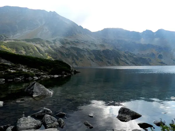 Beautiful Lake National Park Tatry Mountains Spring Summer — стокове фото