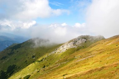 Beautiful mountain landscape. A trail leading through the Tatra National Park.