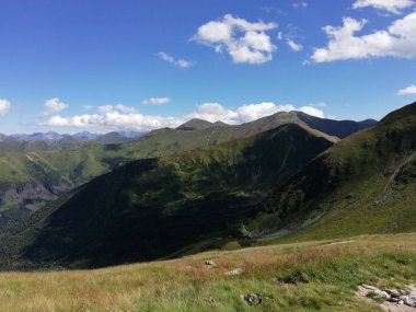 Beautiful mountain landscape. A trail leading through the Tatra National Park.