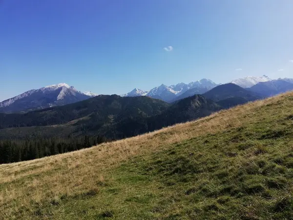 Beautiful Mountain Landscape Trail Leading Tatra National Park — стокове фото