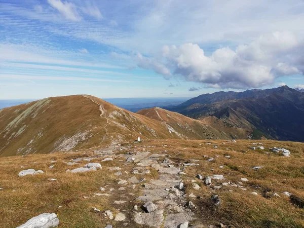 Beautiful Mountain Landscape Trail Leading Tatra National Park — Zdjęcie stockowe